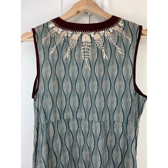 Anthropologie Hoss Intropia Women's 6 Sleeveless Embellished Tank Dress - Picture 4 of 12